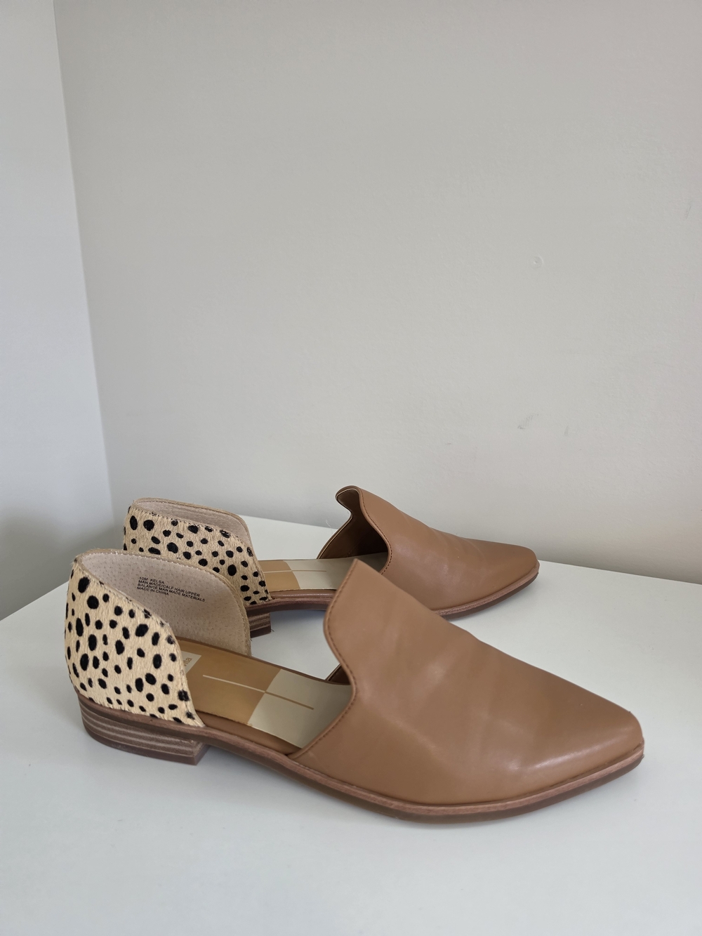 Dolce Vita Kelsa Flats with Leopard-Print Heel - 10